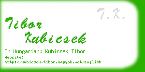 tibor kubicsek business card